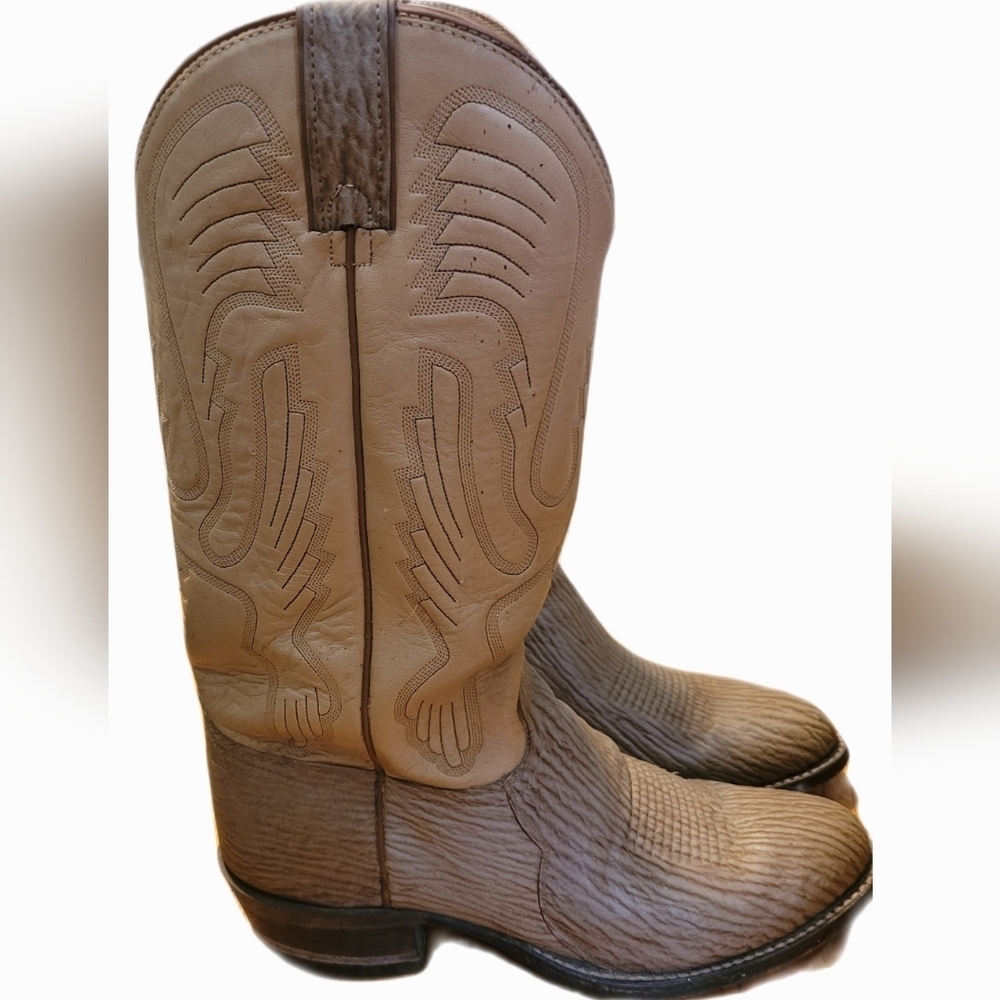 Imperial Boots Mens 9D Cowboy Boots Tan Leather Western Rodeo VTG 1995